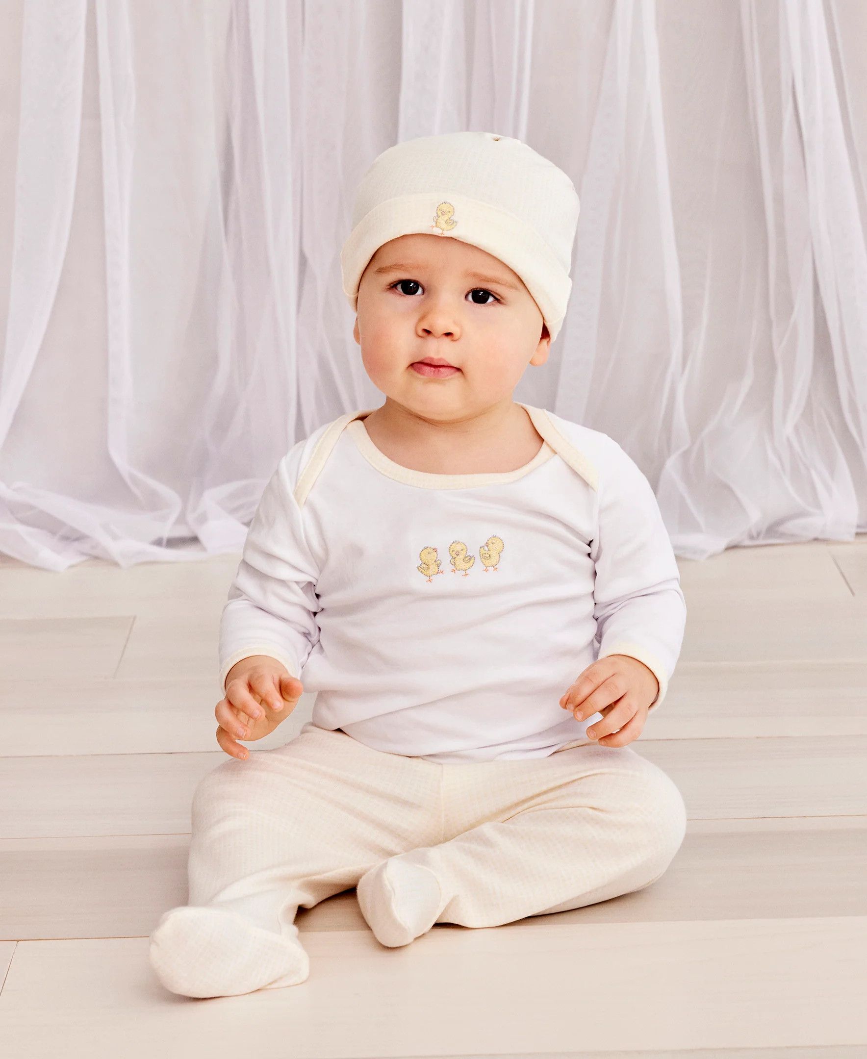 Cheery Chicks Footed Pant Set | Kissy Kissy