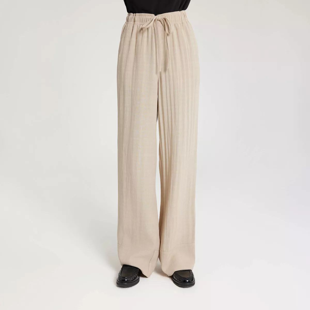 Women's Pull-On Linen Like Straight Leg Pants - A New Day™ | Target