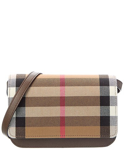 Madison Check Canvas & Leather Crossbody | Rue La La