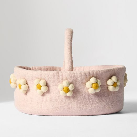 Handcrafted Felt Daisy Diaper Caddy | West Elm (US)