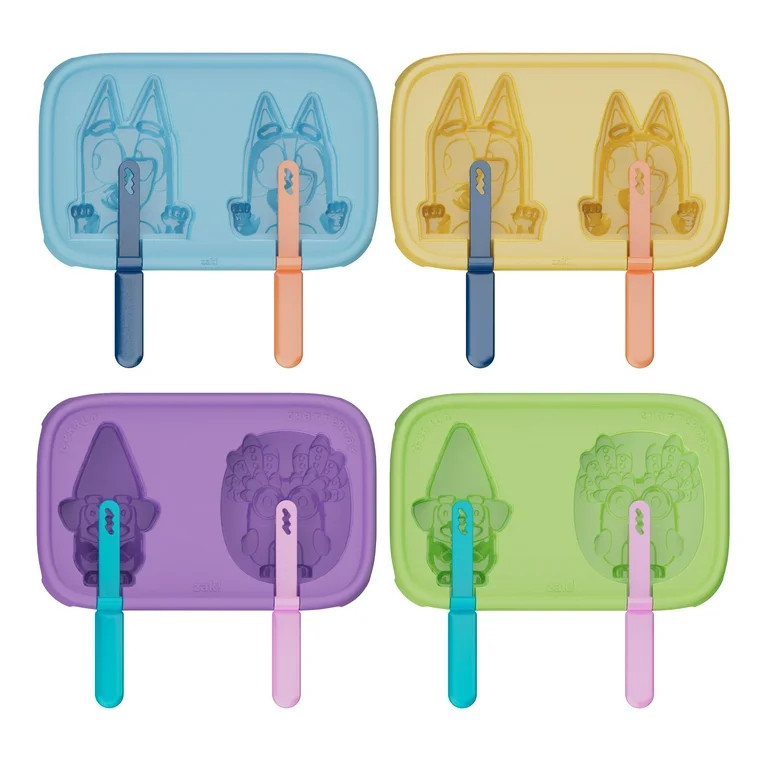 Zak Designs 8 Ice Pop Bluey 4 Pack Stackable Ice Pop Trays, Kids Summer Fun with Bluey, Bingo, Ch... | Walmart (US)
