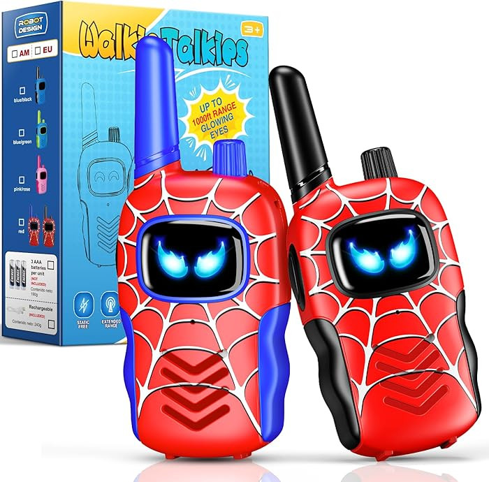 Spider Walkie Talkies Kids Toys for 3 4 5 6 Year Old Boys Girls Gifts for 3-12 Year Old Boy Girls... | Amazon (UK)