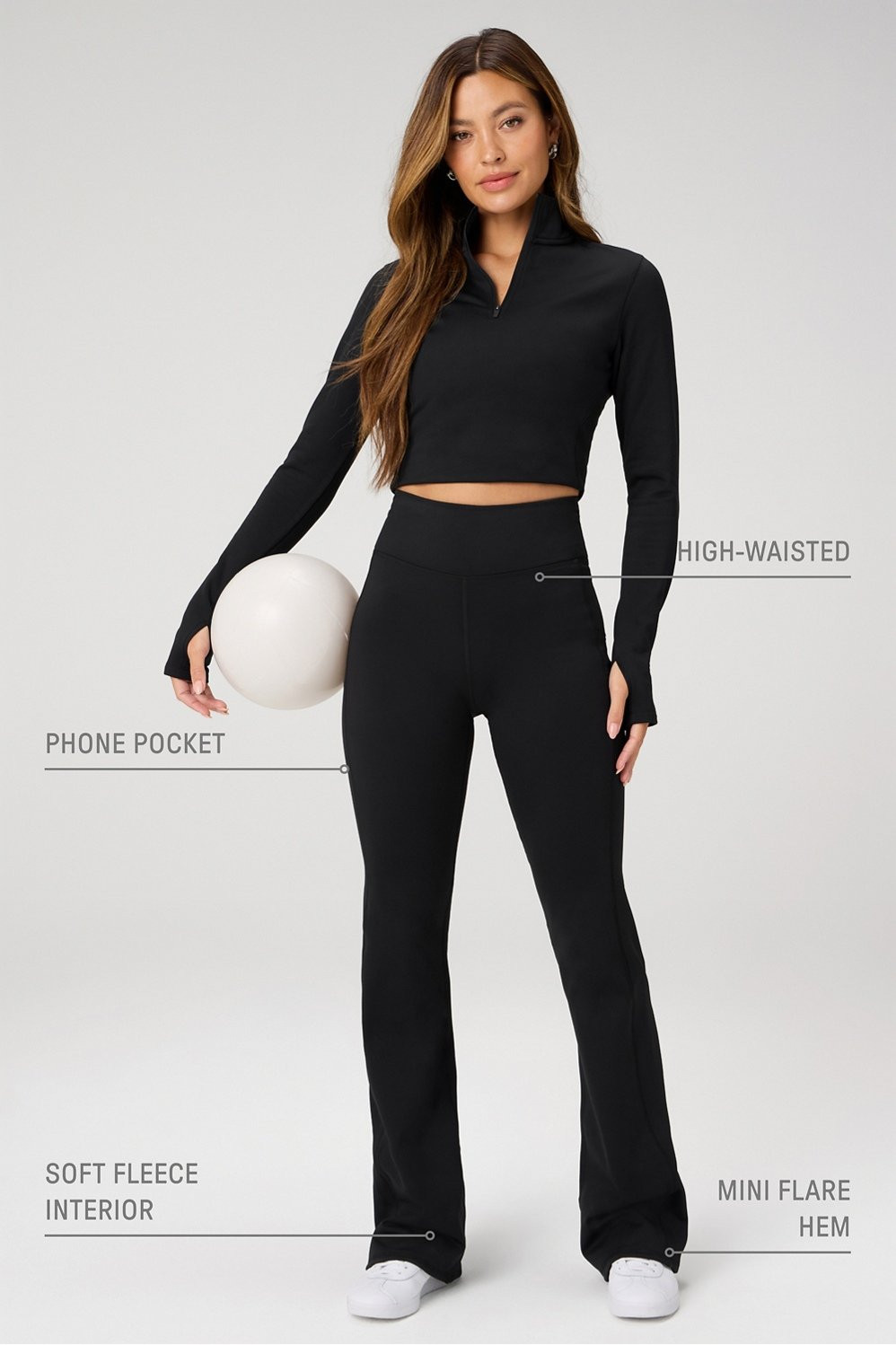 Cold Weather Pocketed High-Waisted Mini Flare | Fabletics
