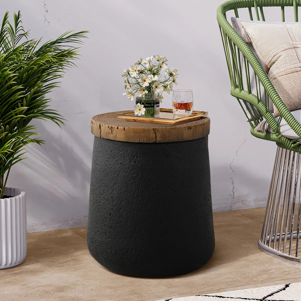 Kanauga Outdoor Side Table , 13.2'' in. W 13.2'' in. D | Wayfair North America