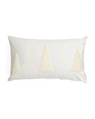 14x24 Velvet Sherpa Tree Pillow | TJ Maxx