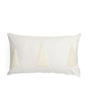14x24 Velvet Sherpa Tree Pillow | TJ Maxx