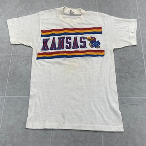 Vintage Downerwear NCAA Kansas Jayhawks White T-Shirt Adult Size XS  | eBay | eBay AU
