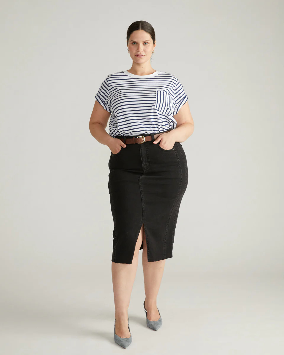 Breton Stripe Garcon TeeWhite/Cenote Stripe | Universal Standard