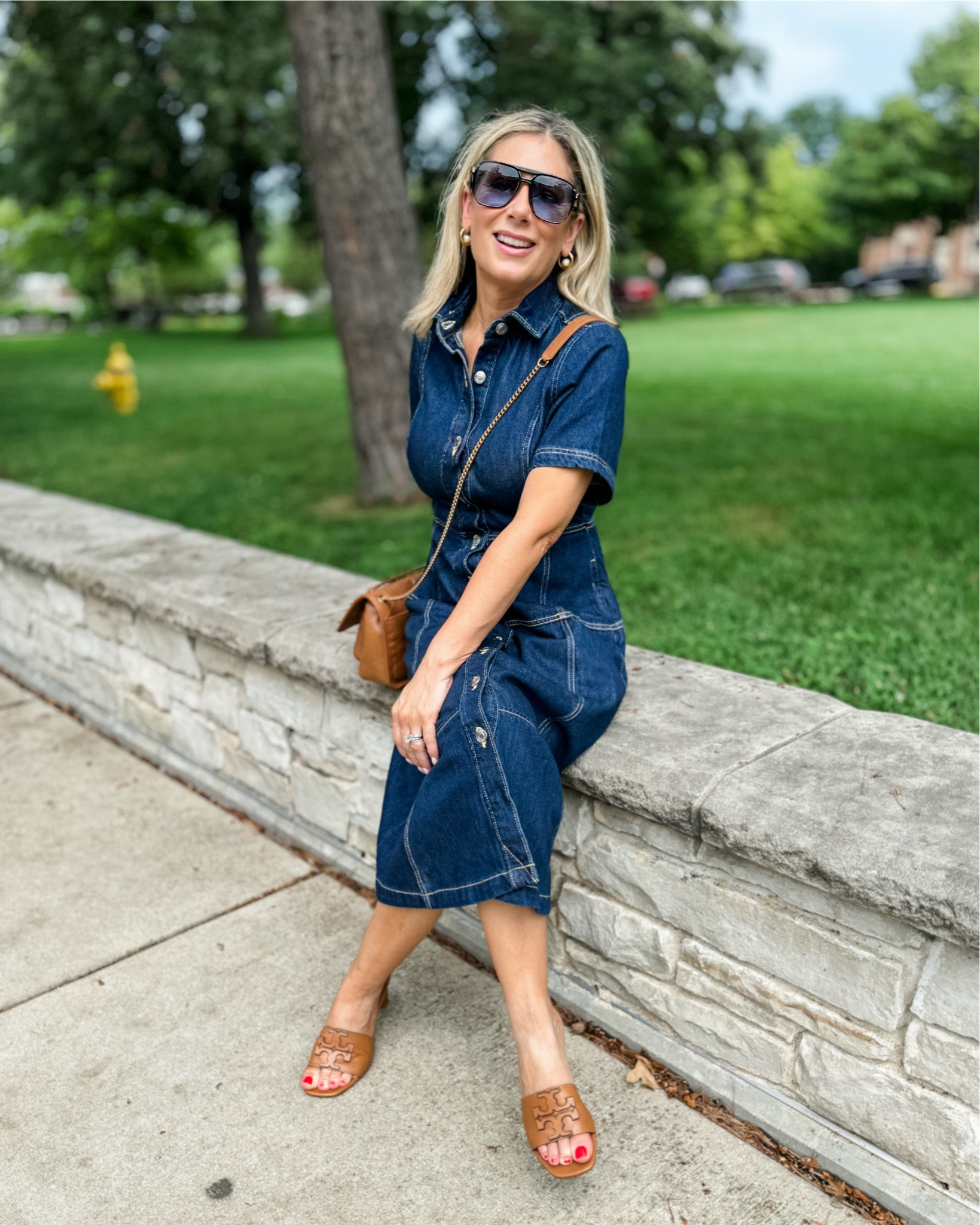 This 100% cotton premium denim shirt dress is so fun! I love the jeans style buttons that go all the way to the hem, the contrast stitching throughout the dress, the slight a-line shape from the waist down, AND IT HAS POCKETS! It runs true to size but there’s no stretch, so keep that in mind if you don’t care for a fitted waist. It’s not a heavy fabric, but it’s a perfect transition piece for summer to fall. I think this is a great teacher dress too! This one is guaranteed to sell out!

#falldress #denim #denimdress #teacheroutfit #casualdress #shirtdress #walmartfind #freeassembly #fashionover40 #fashionover50 

#LTKBacktoSchool #LTKOver40 #LTKFindsUnder50