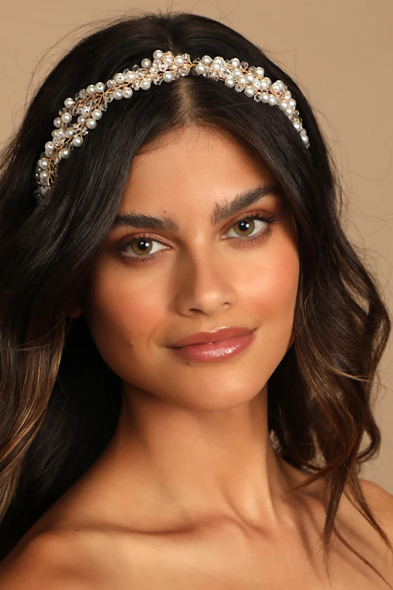 Love That's Forever Ivory and Gold Pearl Headband | Lulus (US)