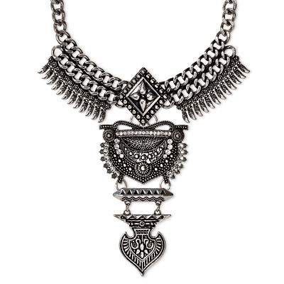 SUGARFIX by BaubleBar™ Amazon Bib Necklace - Dark Silver | Target