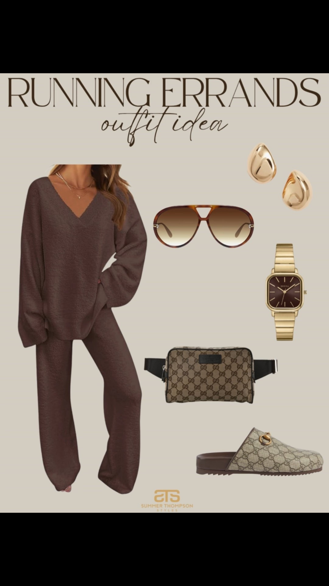 Running  errands.  Loungewear. Comfy. Cozy. Trending. Best sellers. Viral. Gucci. Designer. Luxury. Sunglasses. Gold jewelry  

#LTKSeasonal #LTKFindsUnder100 #LTKStyleTip