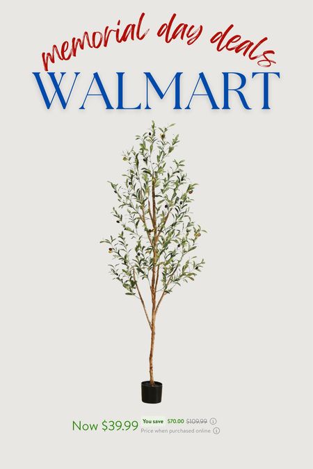 Faux olive tree on sale at Walmart this weekend!
