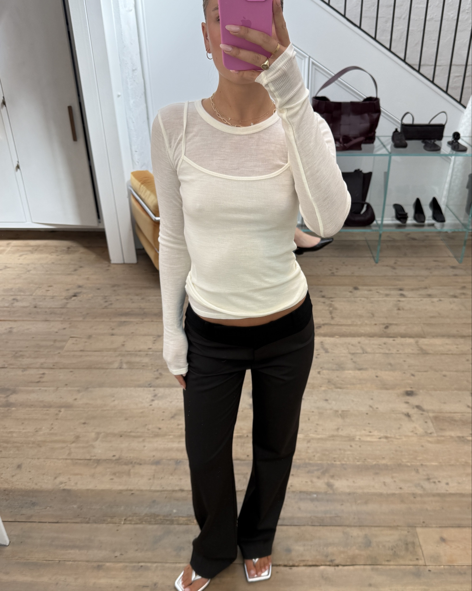 wool layered long sleeve & singlet combo - my FAV perfect straight legs pants I wear to death, paired with a pop of silver in the kitten heel 🍸🩶

#LTKspring #LTKstyletip #LTKaustralia