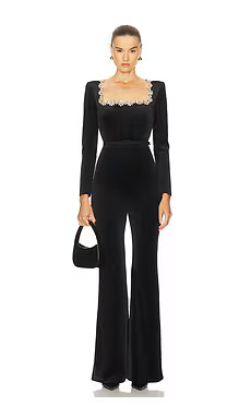 Nadine Merabi Kimberly Jumpsuit in Black from Revolve.com | Revolve Clothing (Global)