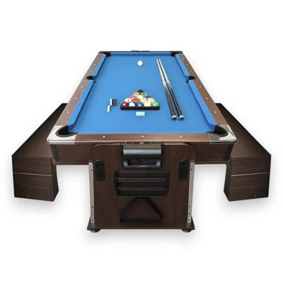 BULLET 7Ft 3-in-1 Game Table – Pool Table, Air Hockey & Table Tennis with Storage Benches | Wayfair North America