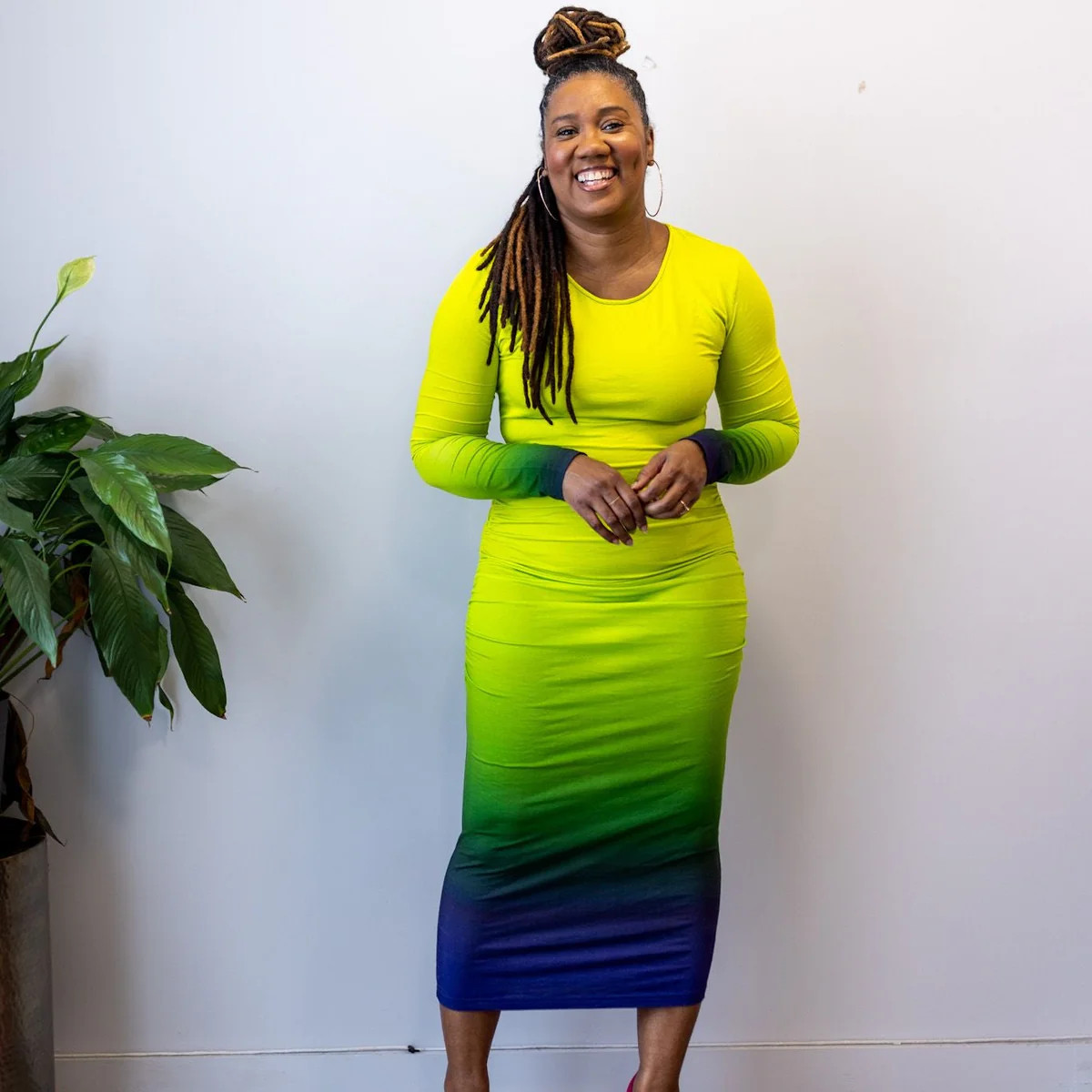 Whitney Long Sleeve Dress - Chapur (Printed to Order) | vetu-de-joy | Dressed in Joy