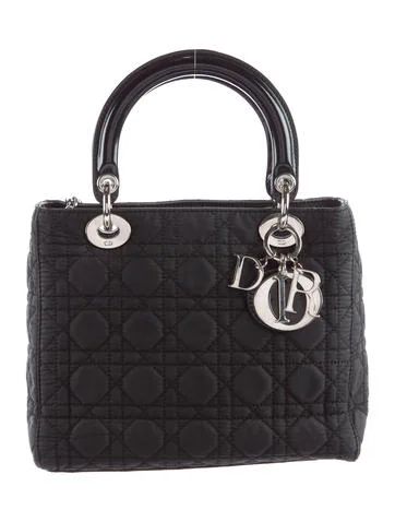 Christian Dior Nylon Medium Lady Dior Bag | The Real Real, Inc.