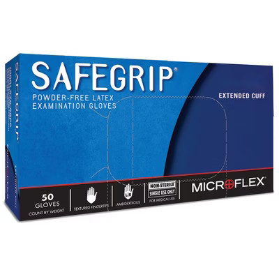 SafeGrip Disposable Latex Exam Glove Extended Cuff Length X-LARGE SG-375-XL 50 per Box | Target