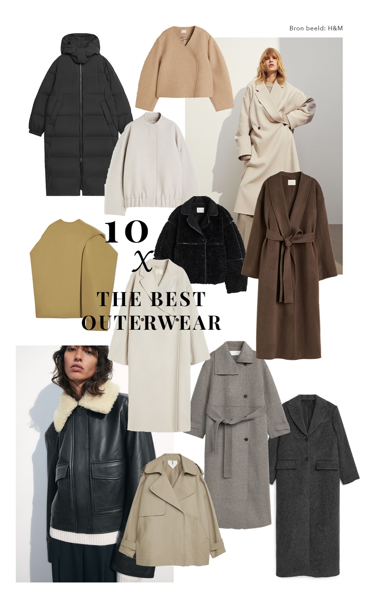 10 best outerwear 

outfit inspiration, autumn & winter, leather jacket, H&M, COS, Wool blend cape, Arket, short trench coat, double face wool coat, long sown puffer coat, full length wool coat, wool blend coat, wool blend aviator jacket, felted wool coat, teddy jacket, Nederland. 

#LTKSeasonal #LTKeurope #LTKstyletip