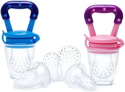 Gedebey Baby Food Feeder Fruit Pacifier – (2 Pack) Fresh Food Fruit Feeding Teether for Toddler... | Amazon (US)