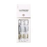 KISS imPRESS Press-On Manicure, Nail Kit, PureFit Technology, Short Press-On Nails, Square, Knock Ou | Amazon (US)