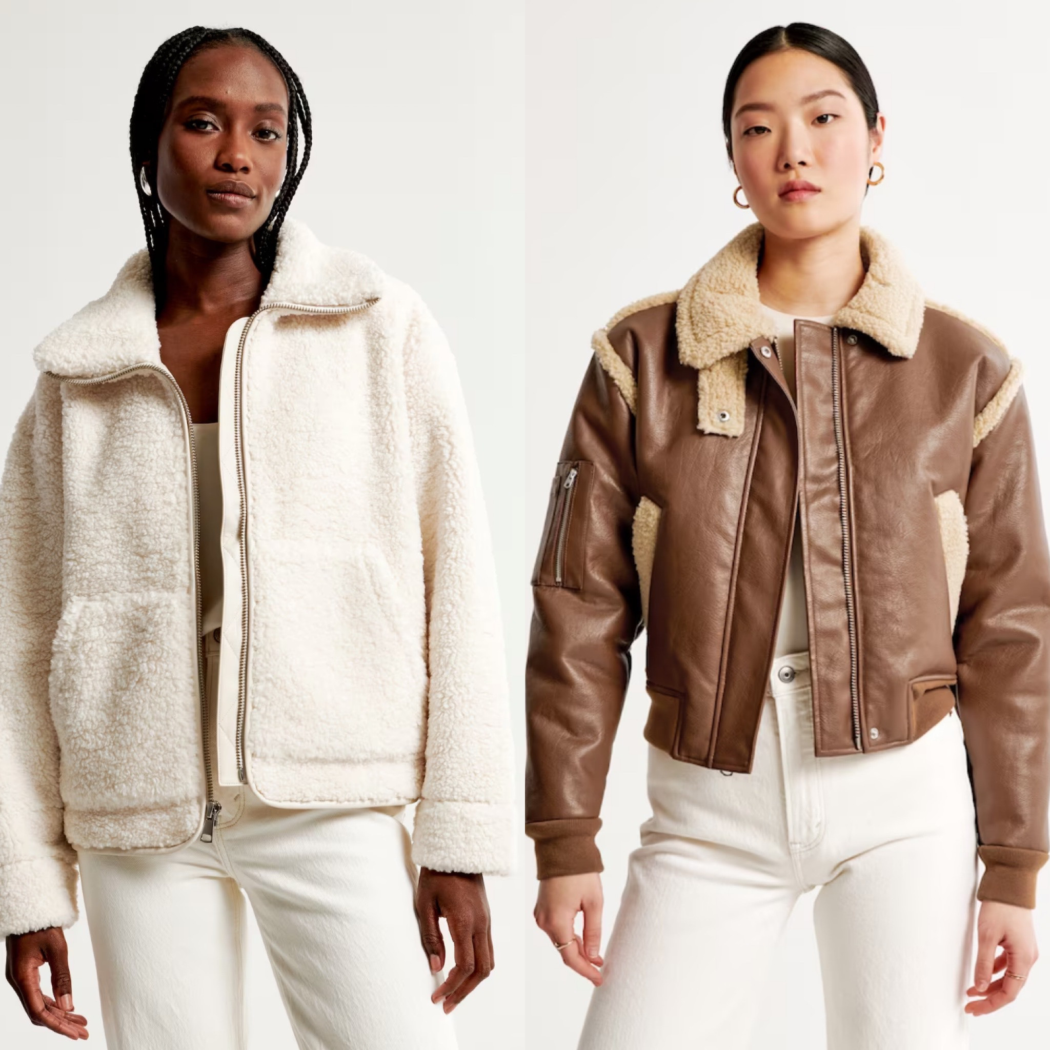 Cropped Sherpa-Lined Vegan Leather … curated on LTK