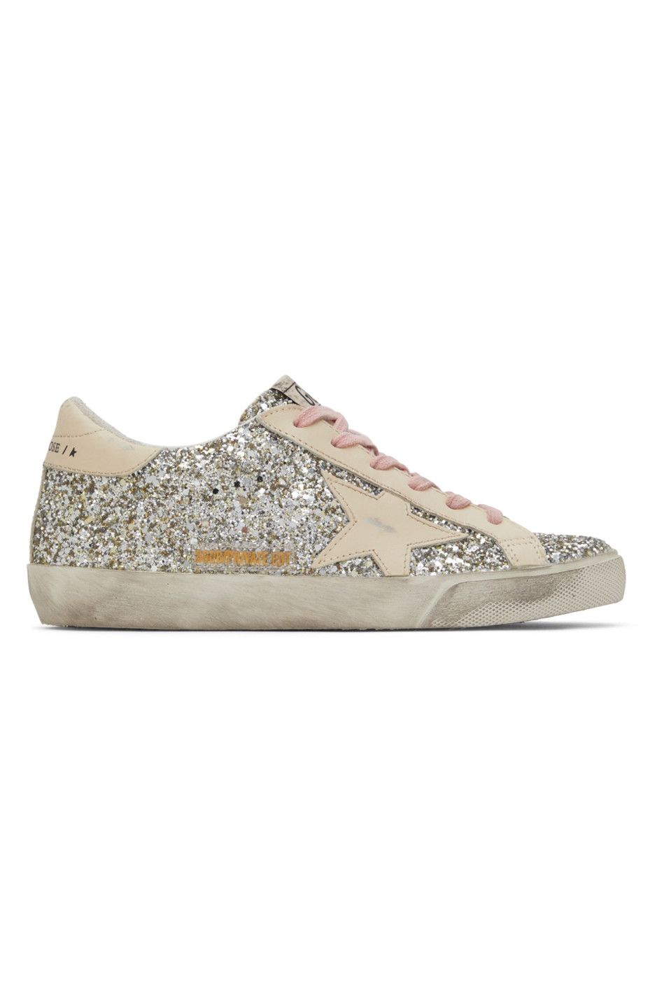 SSENSE Exclusive Silver Glitter Super-Star Classic Sneakers | SSENSE