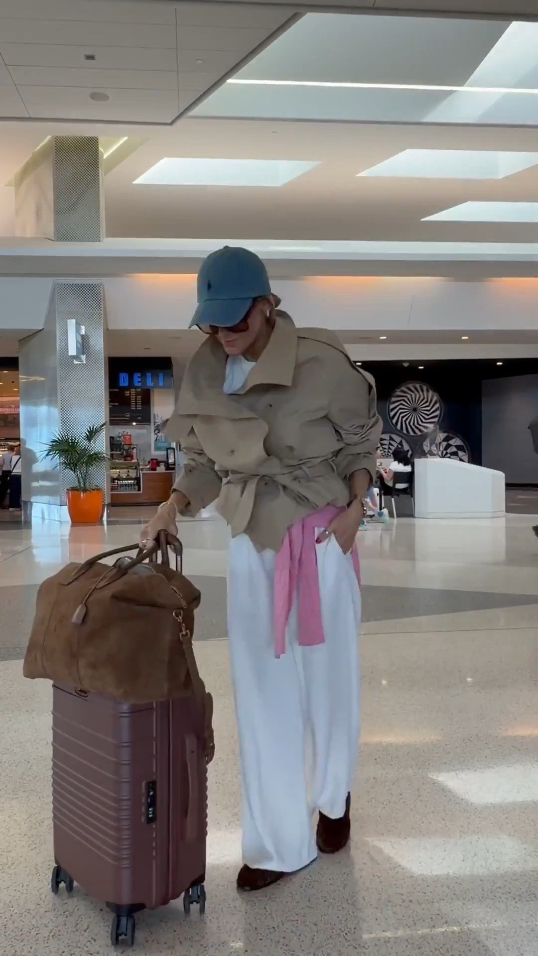 Airport outfit - and 2 of your most loved! Trench is back in stock but going quick! Pants are my ultimate travel buddy, always with me
Pants size small

#LTKTravel #LTKOver40 #LTKSeasonal