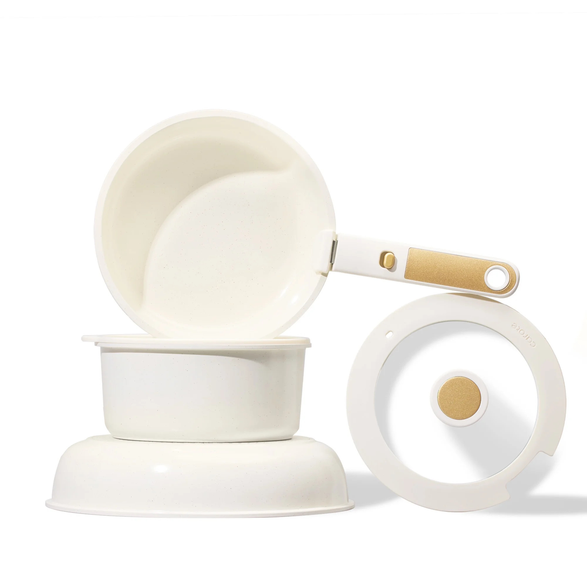 Thyme & Table 12-Piece Ceramic Non-Stick Signature Cookware Set, Non-Toxic Pots and Pans Set- Whi... | Walmart (US)