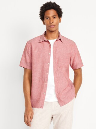 Classic Fit Everyday Linen-Blend Shirt | Old Navy (US)