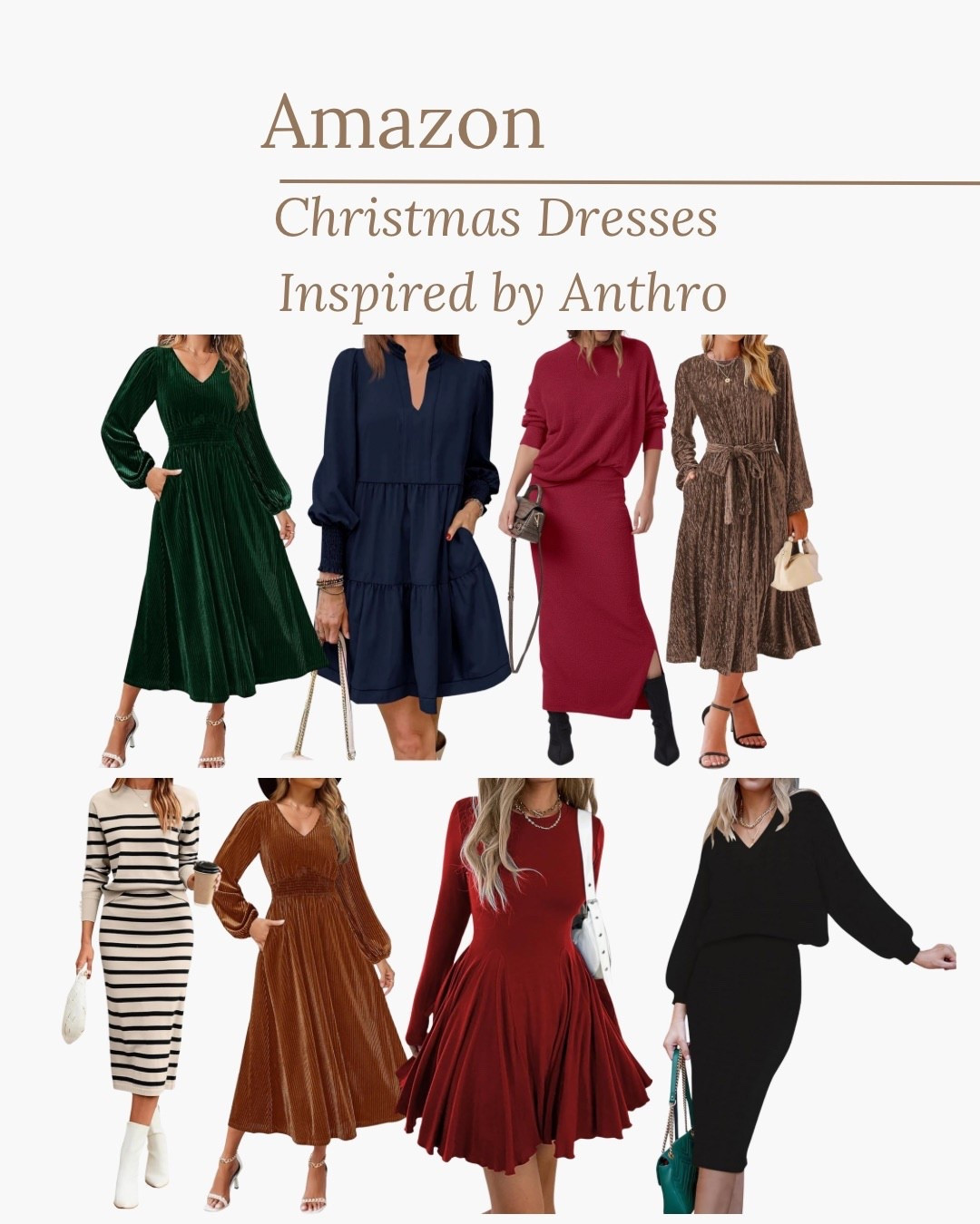 Amazon Christmas dresses inspired by Anthro!

#LTKHoliday #LTKSeasonal #LTKFindsUnder100