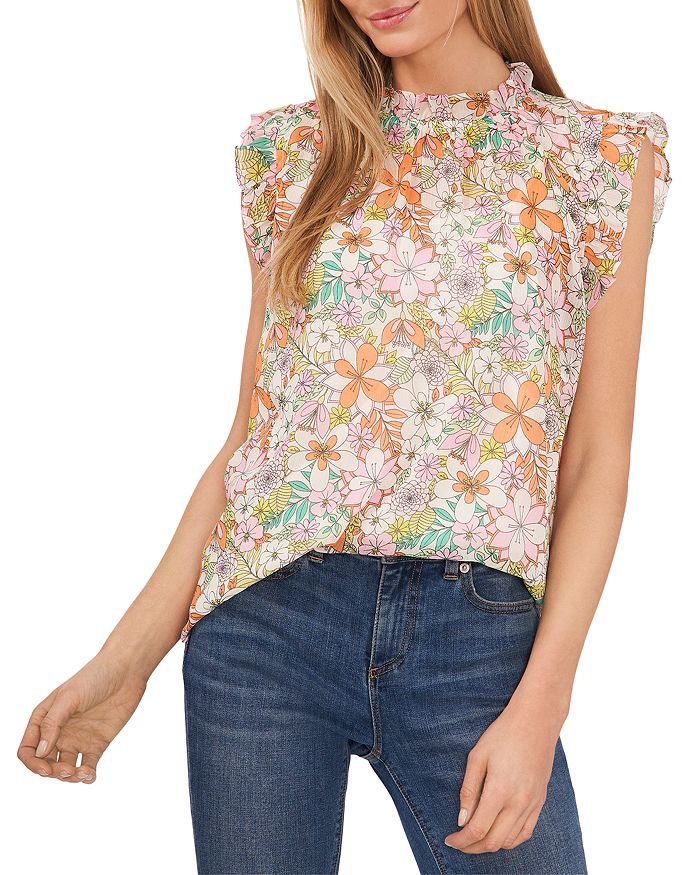 Printed Flutter Sleeve Top | Bloomingdale's (US)