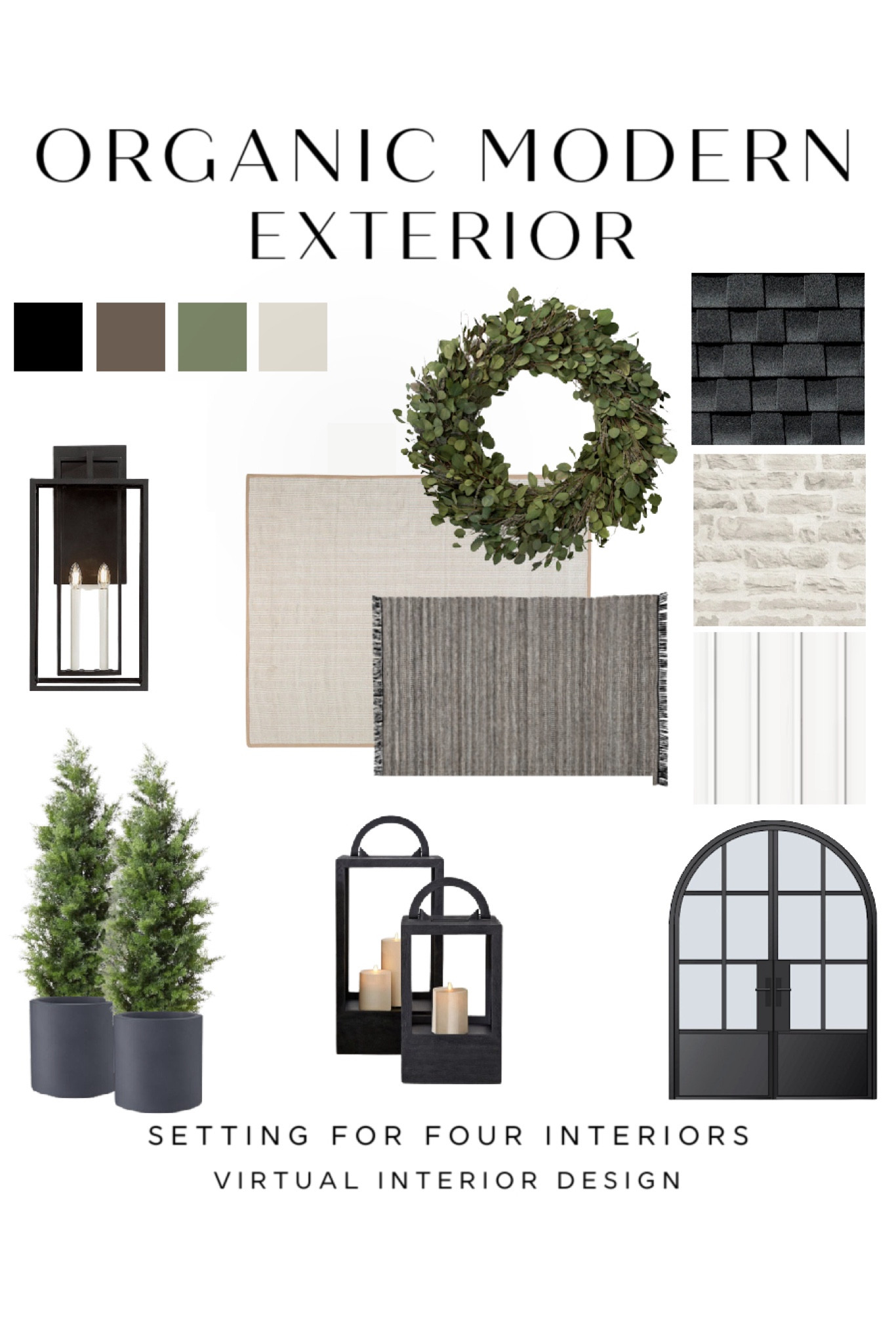 Exterior and entry design- lighting no and decor

Organic modern, transitional, farmhouse, area rugs, Loloi, outdoor cedar trees, planters, plant pots, exterior lighting, wreath, black, beige, whitee

#LTKhome #LTKfindsunder50 #LTKsalealert