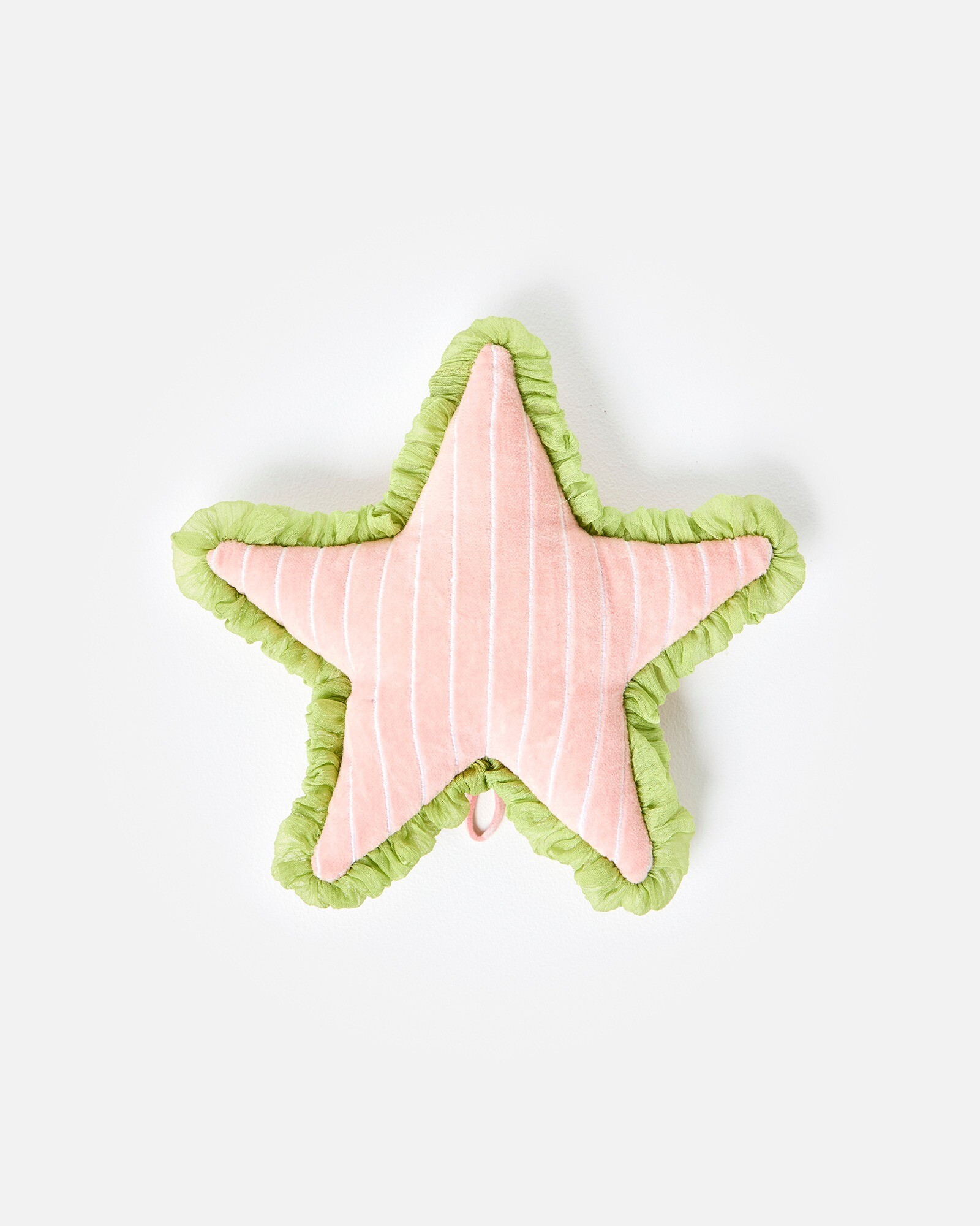 Issey Striped Velvet Star Christmas Tree Topper | Oliver Bonas | Oliver Bonas (Global)