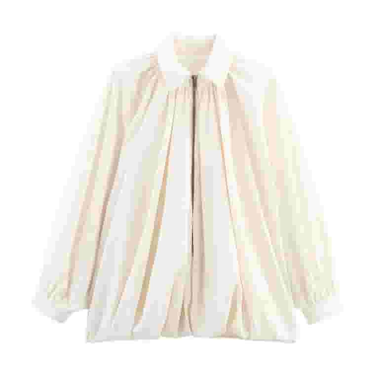 WULMLEO Women’s Puffed Bomber Jacket Trendy Lapel Collar Long Batwing Sleeve Front Zip Oversize... | Walmart (US)