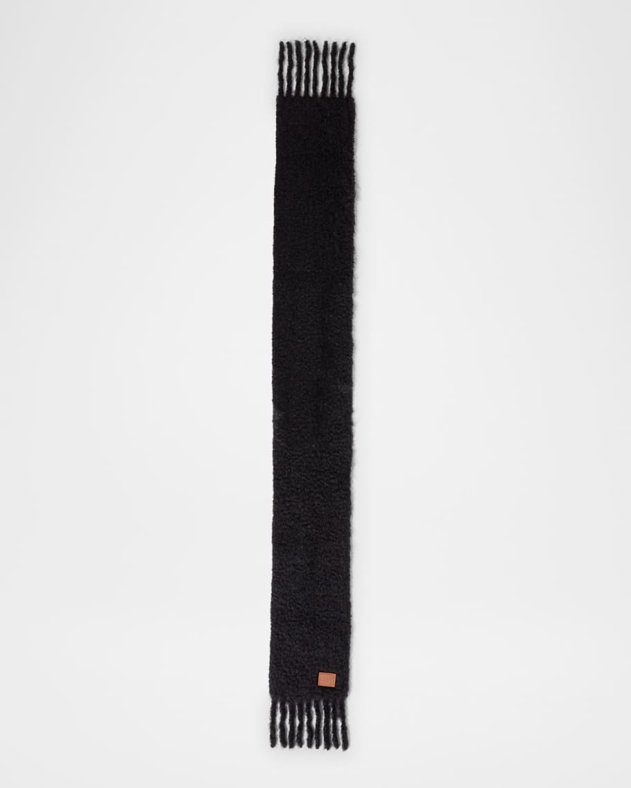 Loewe Wool-Blend Fringe Trim Scarf | Neiman Marcus
