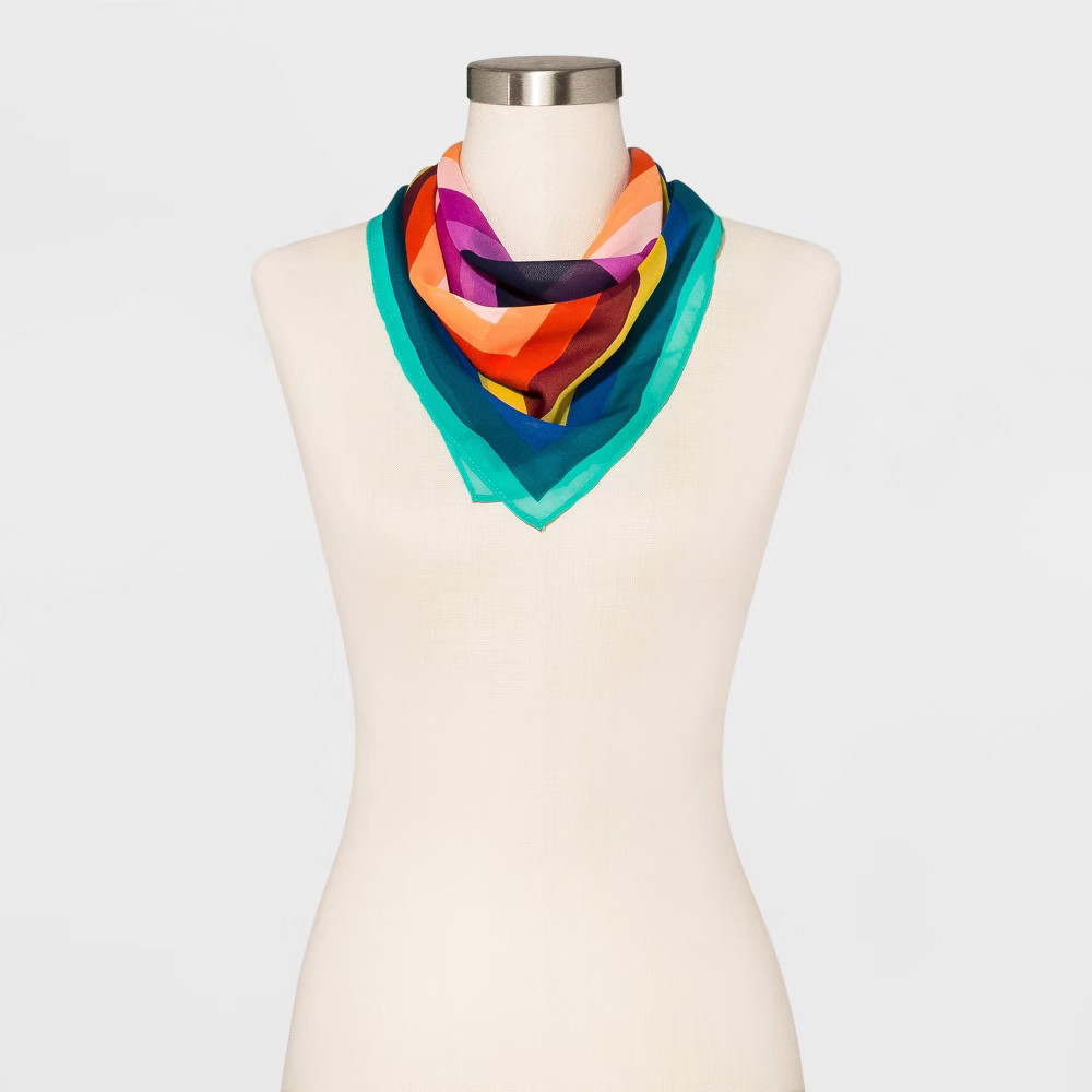 Women's Woven Print Mini Neckerchief - A New Day One Size, Multicolored | Target