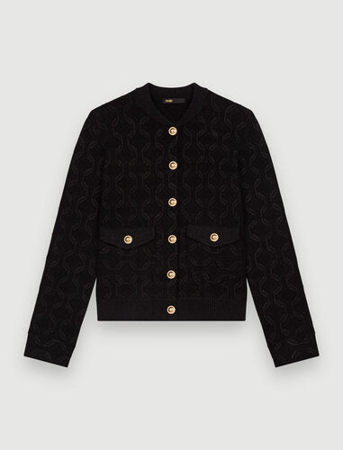Knit cardigan with shiny motifs | Maje US