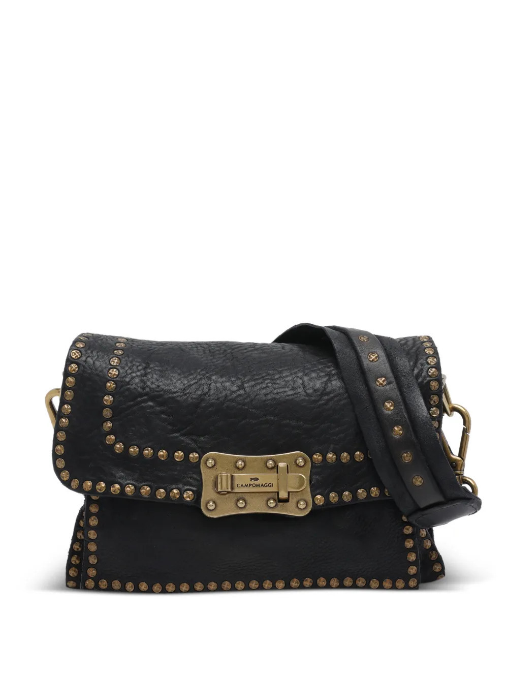 Campomaggi Agnese stud-embellished shoulder bag - Black | Farfetch Global