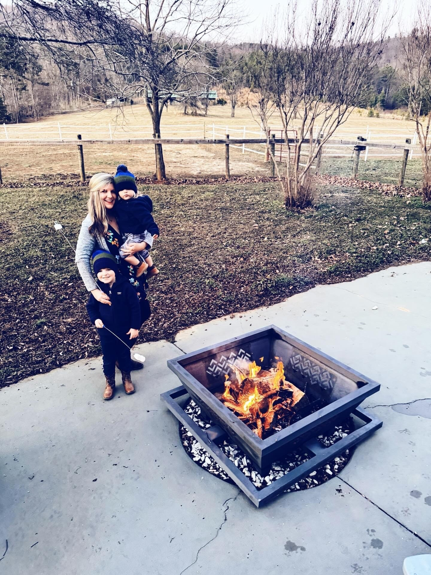 Nothing like our very first 🔥 b o n f  i r e 🪵 night 🍫 here on the farm 🚜 making s’mores 🤍 and watching the deer 🦌 run by at sunset 🌅 with all these handsome valentines 💘 of mine!! 🥰 Oh these are the “first” memories we will cherish forever, @wesmabry - with our babies 🤱👶🏼 this little and finally planting our roots 🌳 down d e e p 🏡 where the Lord has had in store for us all along!! 🫶🏽 There truly is no place like h o m e 🏠 and this slice of heaven of earth is such a pure gift from above!! ✨ #firstbonfireonthefarm #bonfirenight #backyardsmores #bonfiresmores

#LTKHome #LTKmomlife