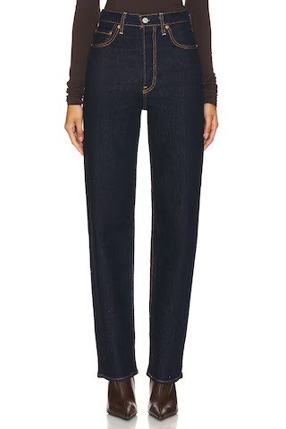 LEVI'S Ribcage Full Length in Denim-Dark. - size 27 | Revolve Clothing (Global)