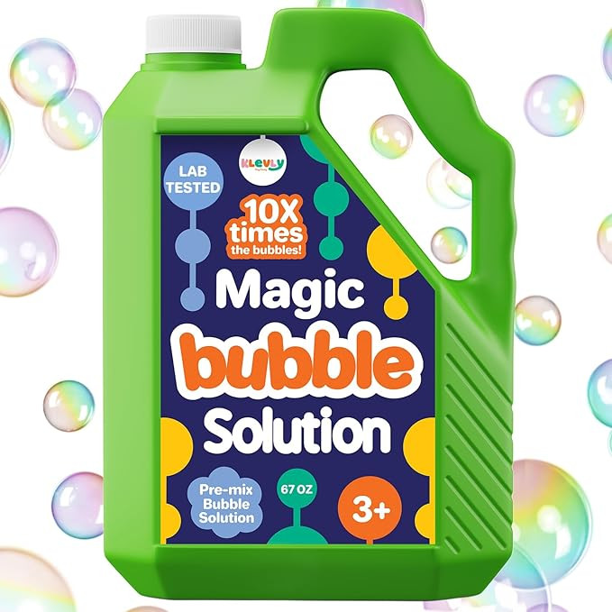 67 OZ Iridescent Bubble Solution Refill | Non-Toxic Pre-Mix Bubble Refill Solution No Mixing or M... | Amazon (US)
