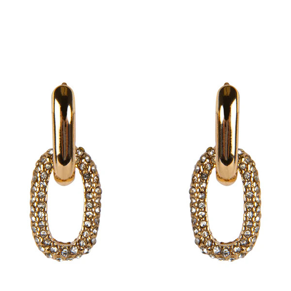 LINK PAVE EARRING GOLD | Steve Madden (Canada)