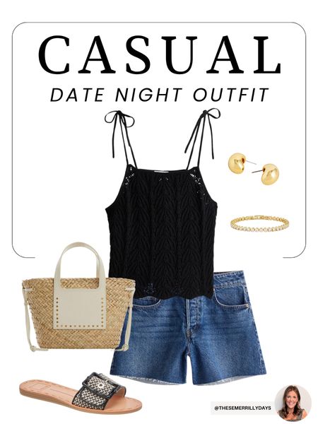 Casual date night outfit for spring and summer 

#LTKsalealert #LTKfindsunder50 #LTKshoecrush