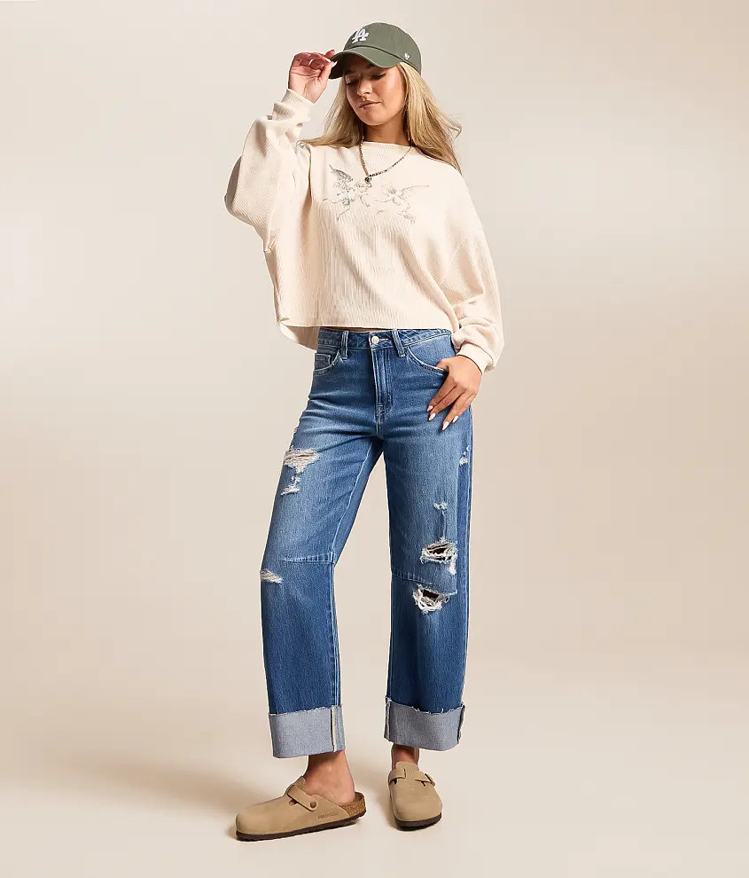Olivia Barrel Stretch Cuffed Jean | Buckle