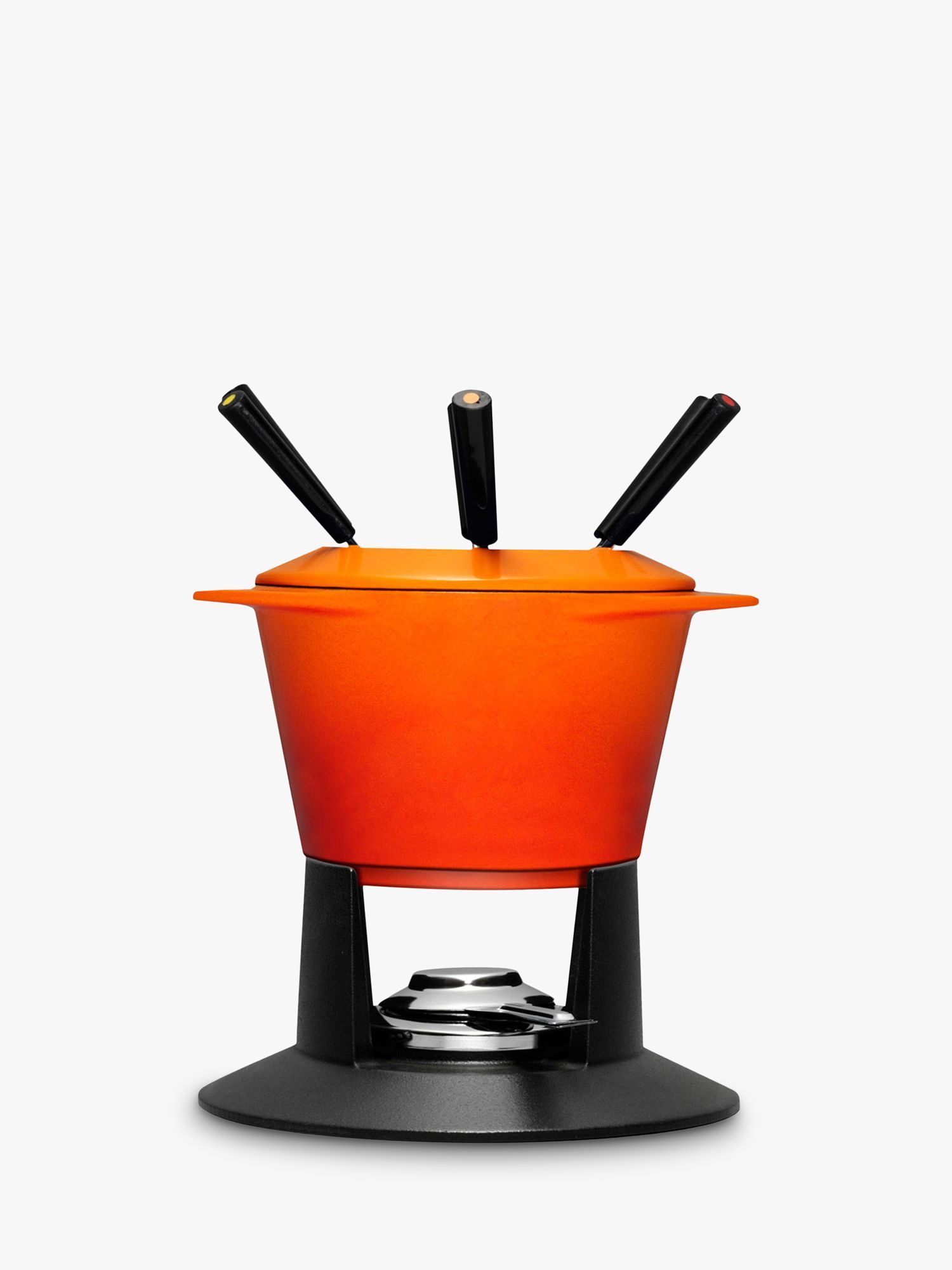 Le Creuset Cast Iron Gourmand Fondue Set, Volcanic | John Lewis (UK)