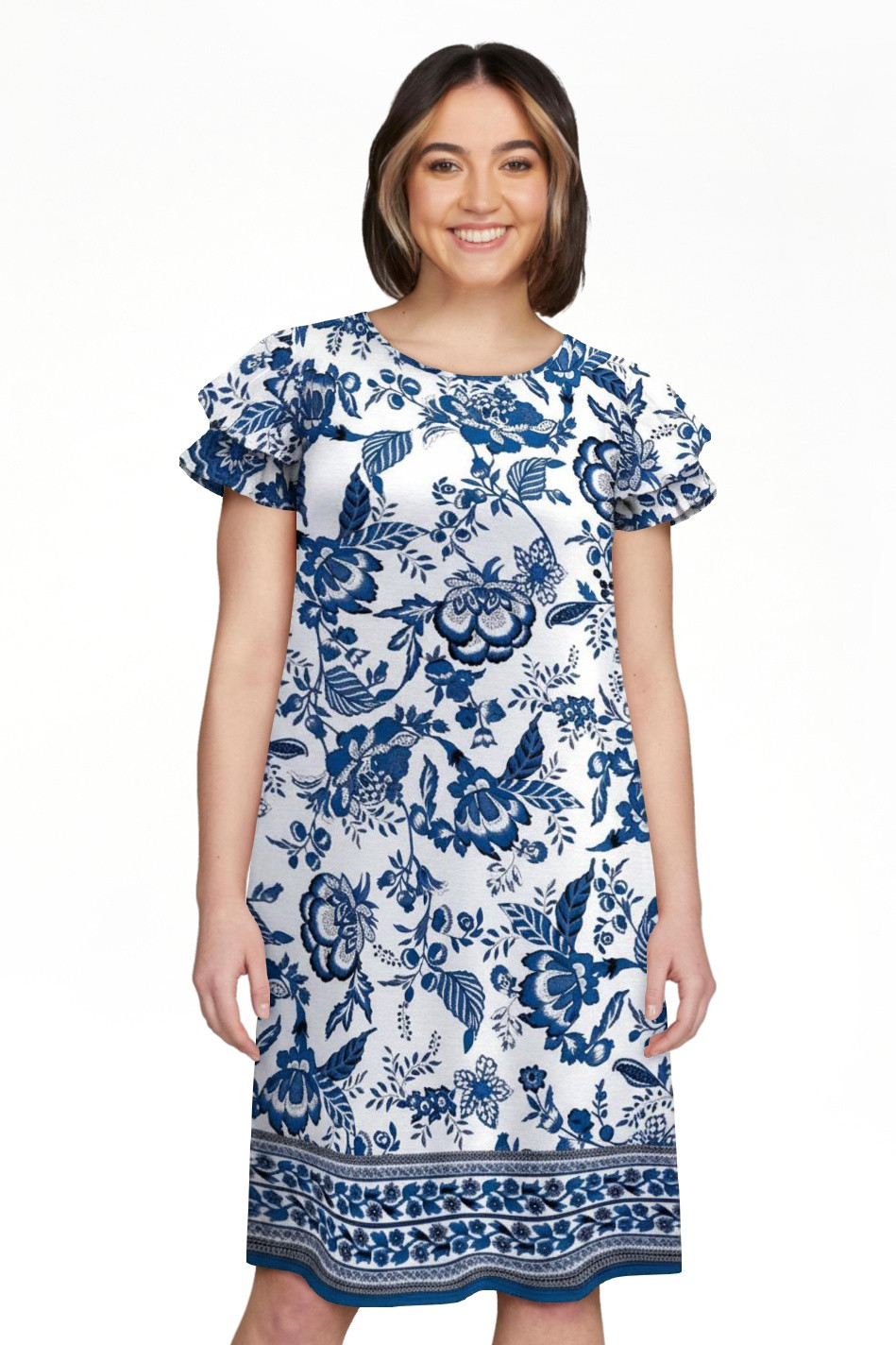 WIHOLL Summer Dresses for Women Mini Dresses 2026 Sundresses Spring Casual Western Crewneck Ruffl... | Walmart (US)