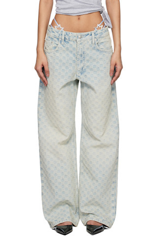 MISBHV - Blue Monogram Ocean Washed Jeans | SSENSE