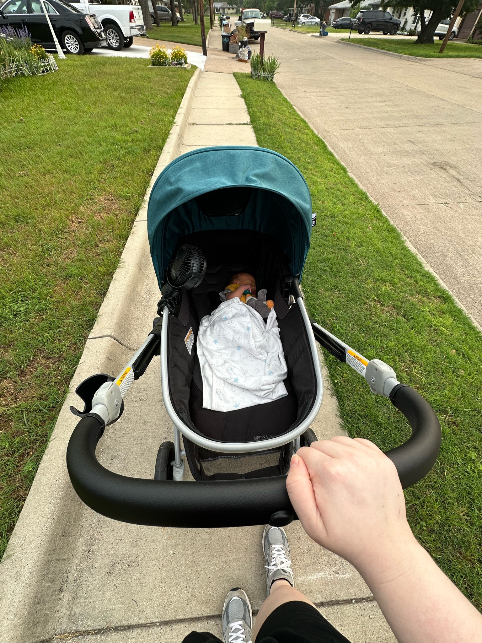 Go to hot mom walk stroller and portable fan 

#LTKTravel #LTKBaby #LTKStyleTip